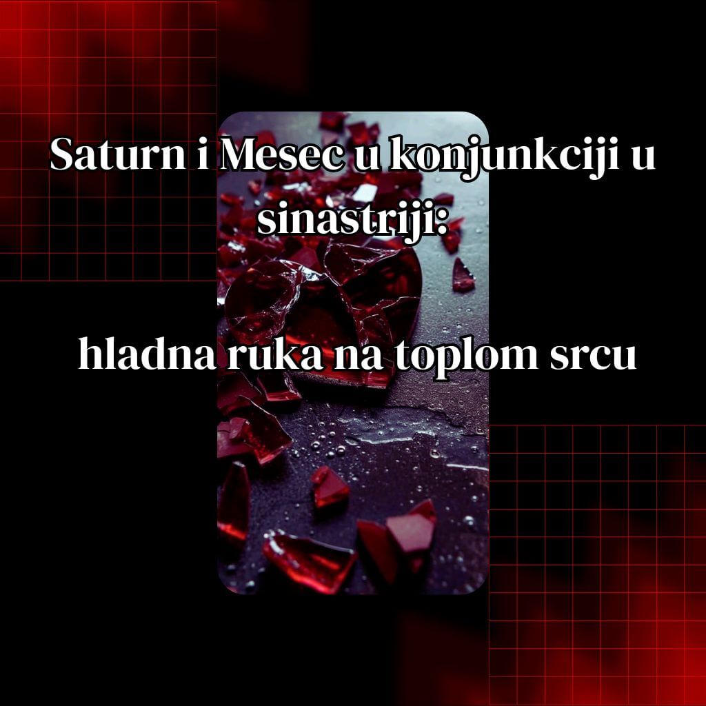 Saturn i Mesec u konjunkciji u sinastriji